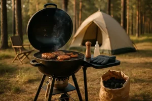 Houtskool barbecues: essentiële accessoires voor de perfecte kampeerervaring